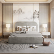 Olivia Smooth Curve Rounded Bed Frame With Optional Storage