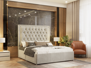 Emily Chesterfield Border Cut Divan Base With Headboard With Optional Storage Drawers