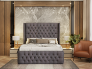 Emma Wingback Chesterfield Extra Sides Design Bed Frame With Optional Storage