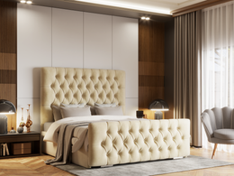 Pandora Spanish Upholstered Chesterfield Bed Frame With Optional Storage