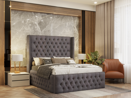Emma Wingback Chesterfield Extra Sides Design Bed Frame With Optional Storage