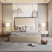 Sophia Minimalist Matte Black Wooden Bed Frame with Optional Storage