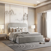 Olivia Smooth Curve Rounded Bed Frame With Optional Storage